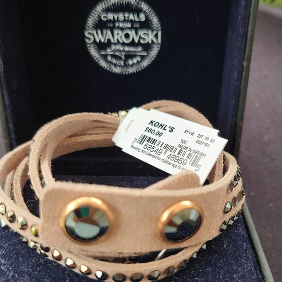 Copy of Brown NWT Swarovski Suede Wrap barcelet.  Brown and/or Light Grey - Picture 1 of 15